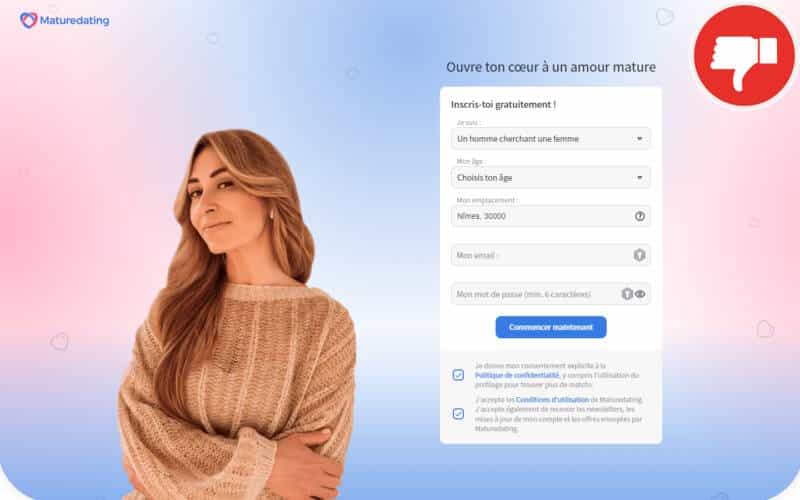 Évaluation MatureDating.com Arnaque