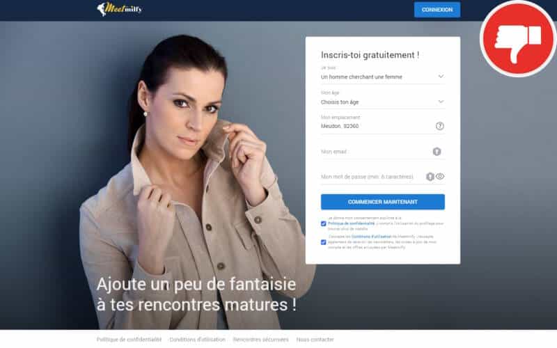 Évaluation MeetMilfy.com Arnaque