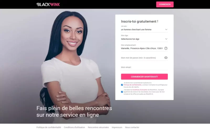 Evaluation BlackWink.com page d accueil