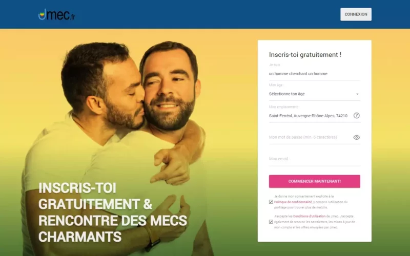 Evaluation JMec.fr page d'accueil