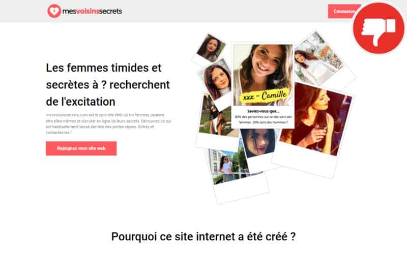Évaluation MesVoisinsSecrets.com Arnaque