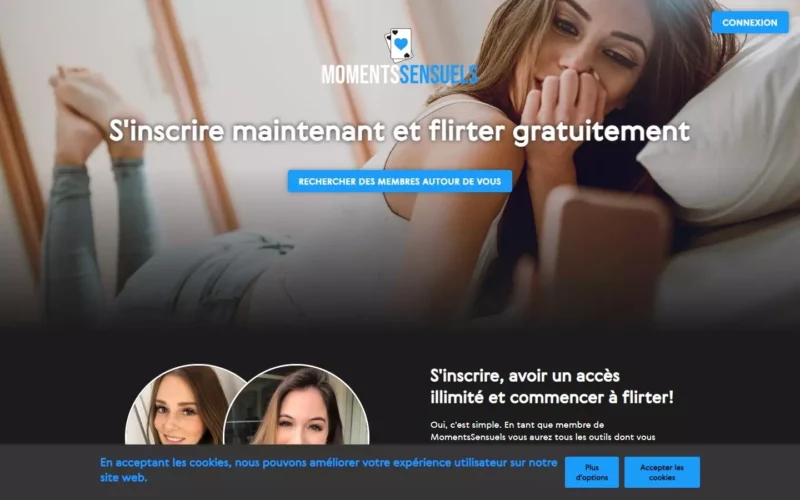 Evaluation MomentsSensuels.com page d'accueil