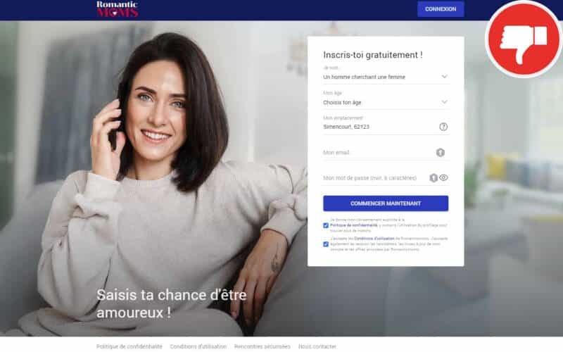 Évaluation RomanticMoms.com Arnaque
