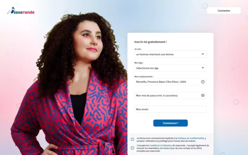 Evaluation SexeRonde.com page d'accueil