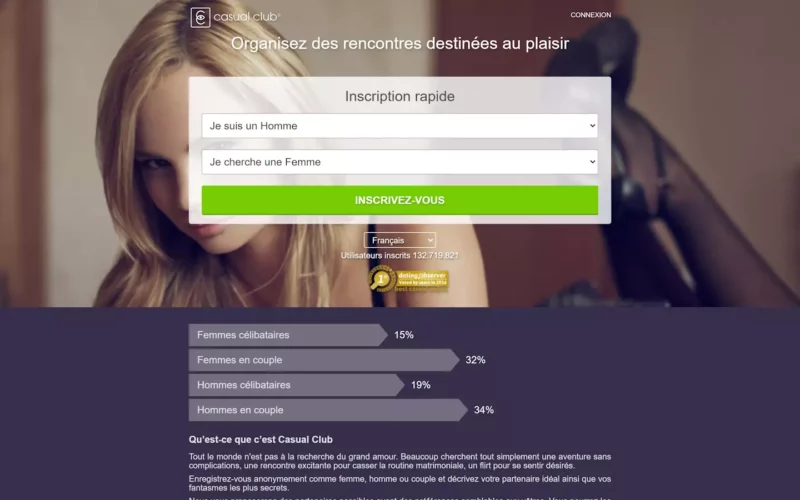 Evaluation CasualClub.com Arnaque