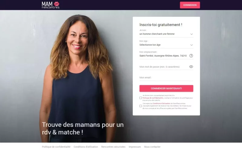 Evaluation MamRencontres.com page d'accueil