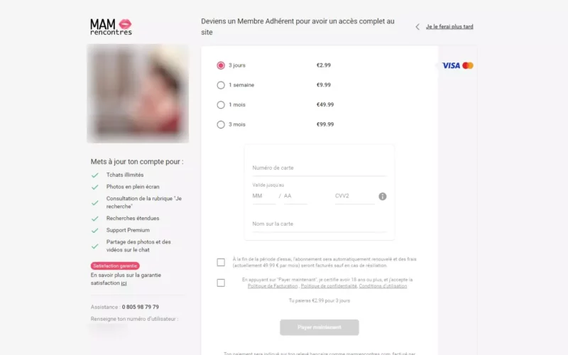MamRencontres.com tarifs