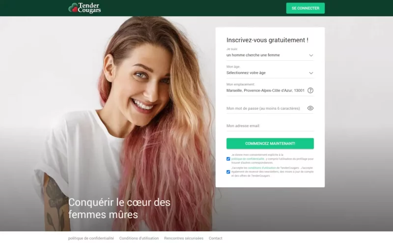 Evaluation TenderCougars.com Arnaque