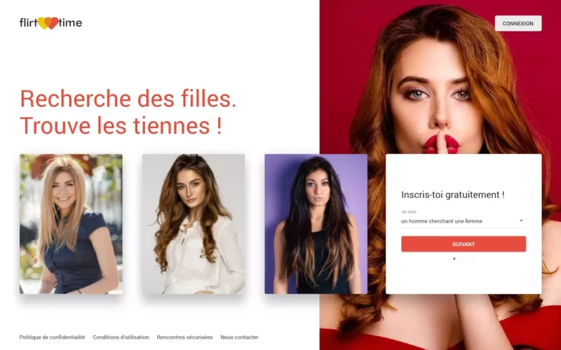 Evaluation FlirtTime.com page d'accueil