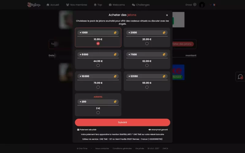 XStorySnap.com tarifs jetons