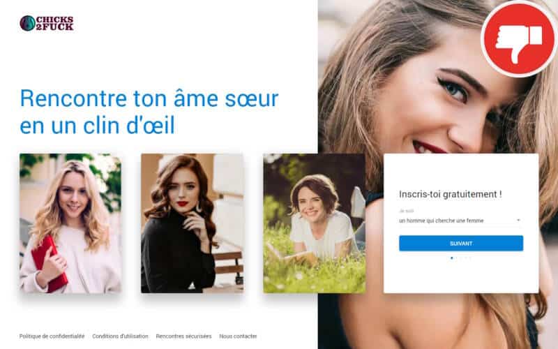 Evaluation Chicks2Fuck.com Arnaque