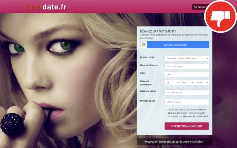 Evaluation TindrDate.fr Arnaque