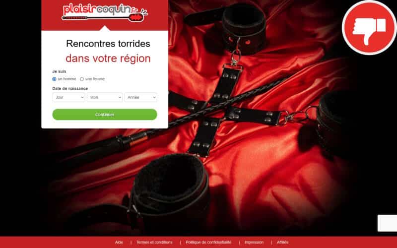 Evaluation Plaisir-Coquin.fr Arnaque