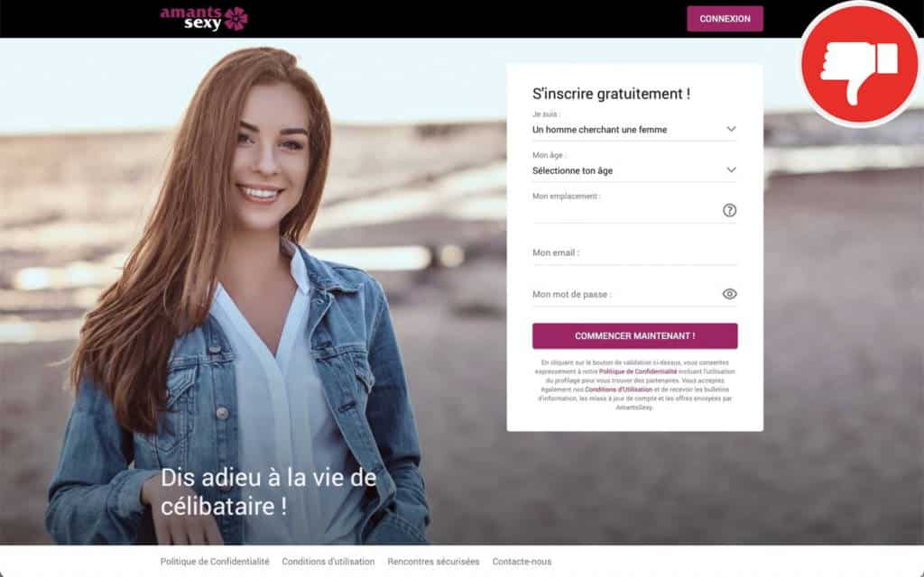 Evaluation AmantsSexy.com Arnaque