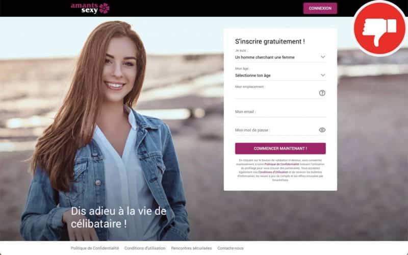Evaluation AmantsSexy.com Arnaque