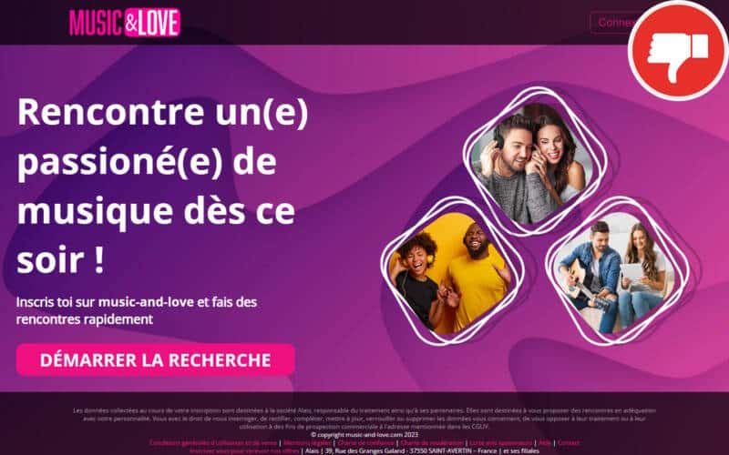 Evaluation Music-And-Love.com Arnaque
