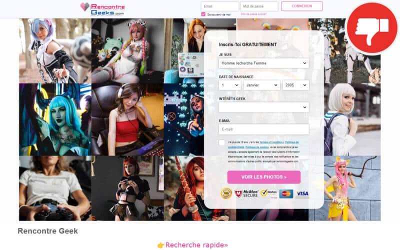 Evaluation RencontreGeeks.com Arnaque