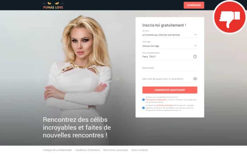 Evaluation PumasLove.com Arnaque