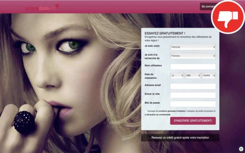 Evaluation SuisseDate.ch Arnaque