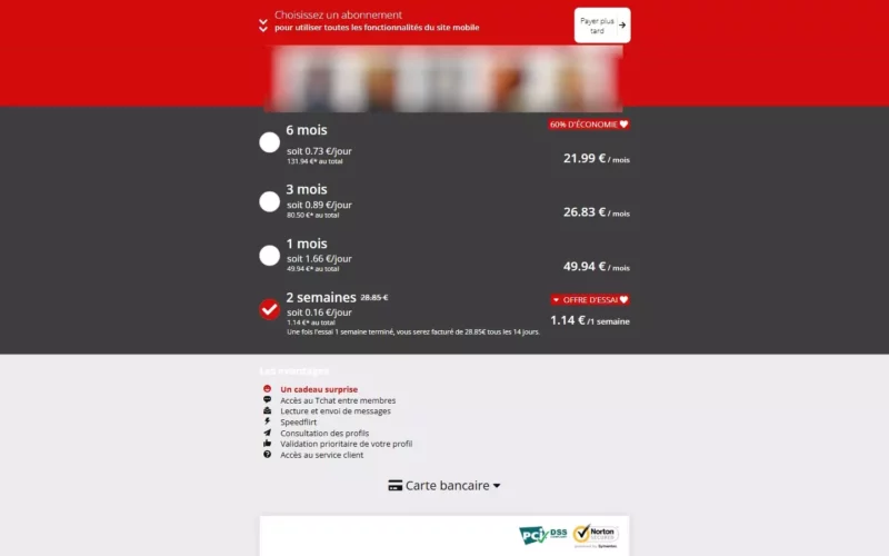 Rencontres-Voisines.com tarifs