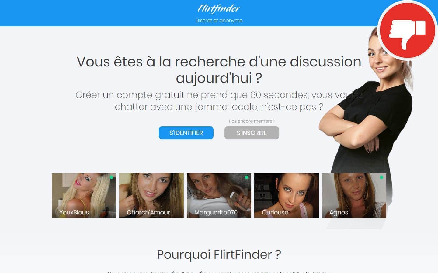 Evaluation FlirtFinder.fr Arnaque