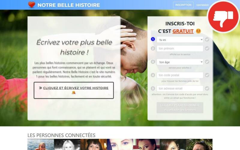 Evaluation NotreBelleHistoire.com Arnaque