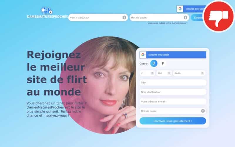 Evaluation DamesMaturesProches.com Arnaque
