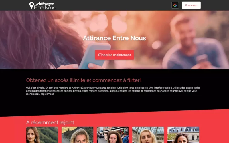 Evaluation AttiranceEntreNous.com page d'accueil