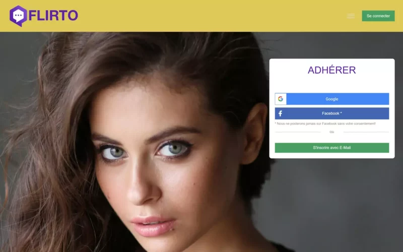 Evaluation Flirto.com page d'accueil