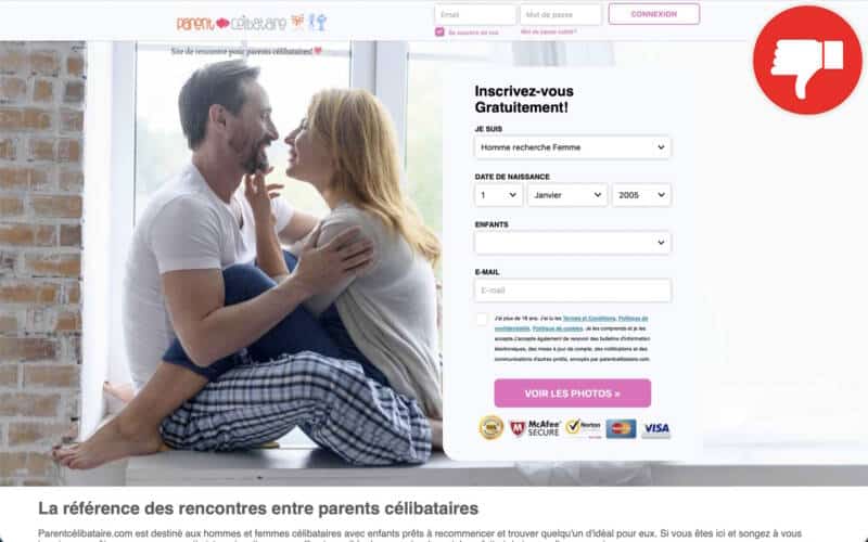Evaluation ParentCelibataire.com Arnaque