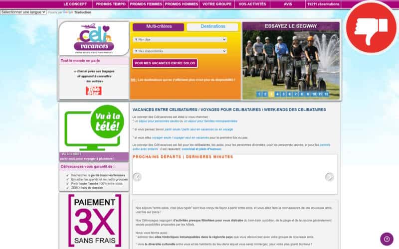 Evaluation CeliVacances.com Arnaque