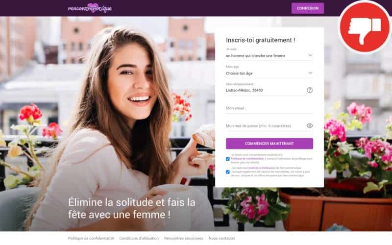 Evaluation RencontrErotique.com Arnaque