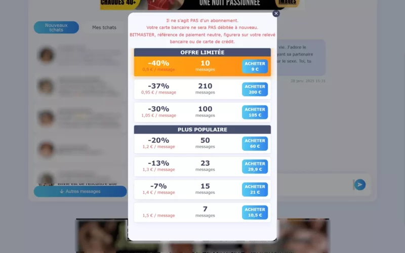 RevesSecrets.com tarifs