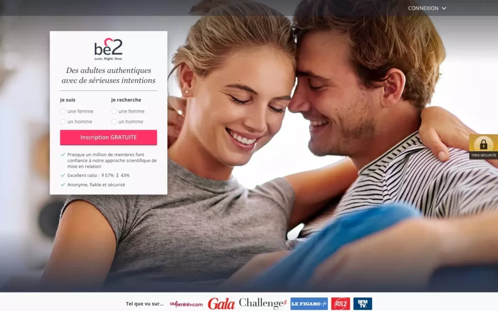 Evaluation Be2.fr page d accueil