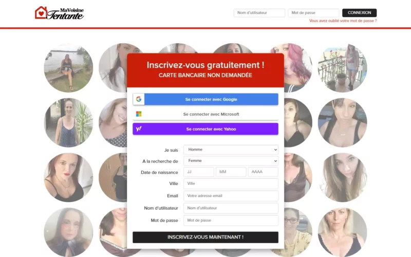 Evaluation MaVoisineTentante.com page d accueil