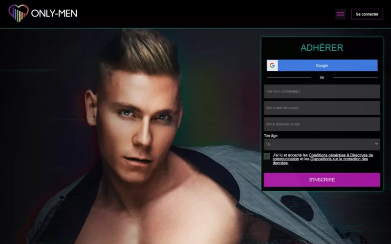 Evaluation Only-Men.com page d'acceuil