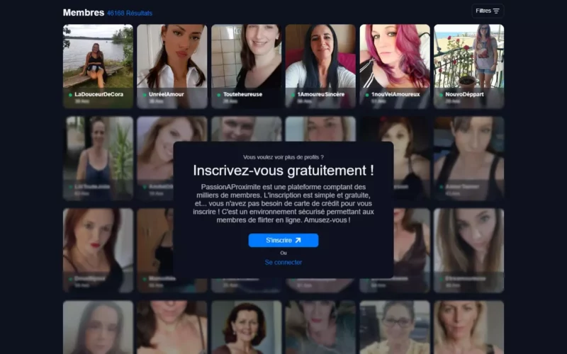 Evaluation PassionAProximite.com page d'accueil