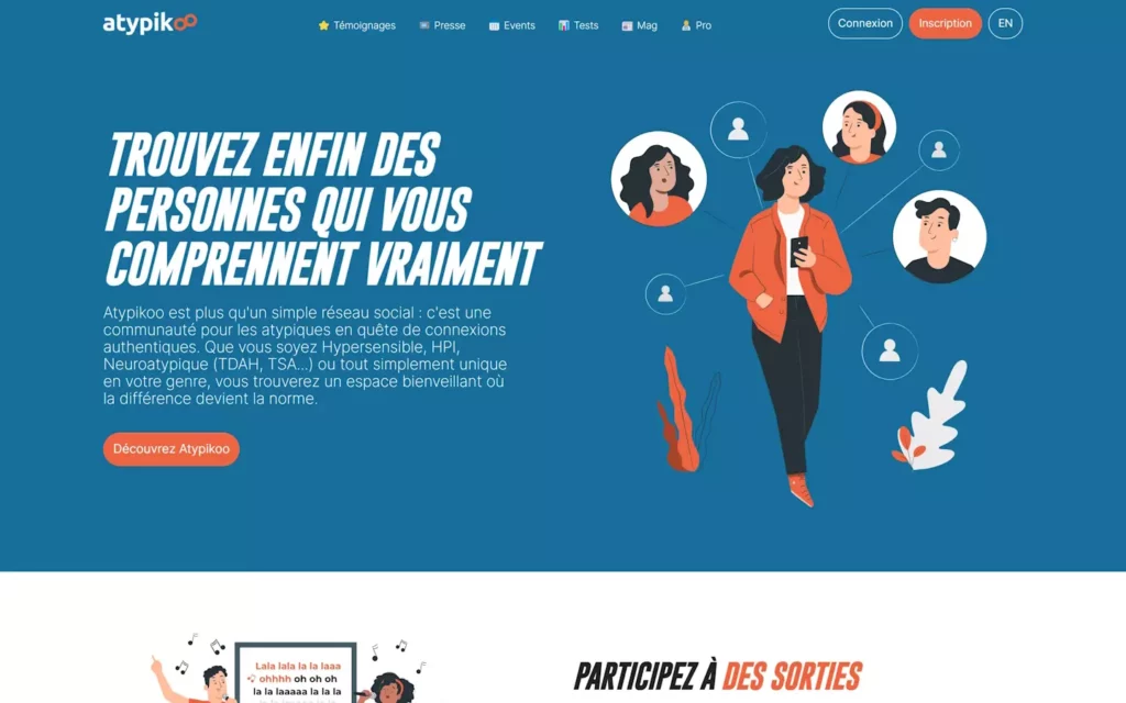 Evaluation Atypikoo.com page d'accueil