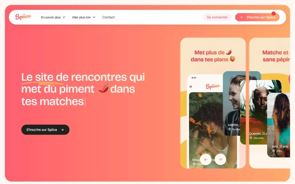 Evaluation Spiice.io page d'accueil