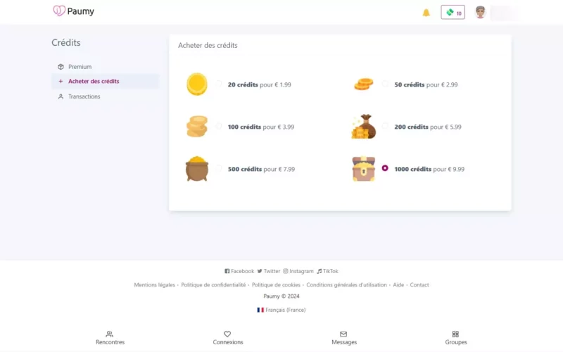Paumy.net tarifs credit
