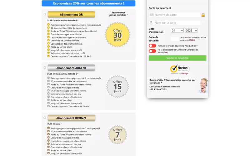 DesirLibertin.com tarifs