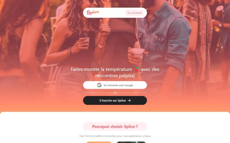 Evaluation Spiice.com page d'accueil