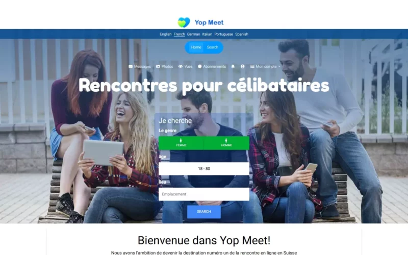Evaluation YopMeet.com page d accueil