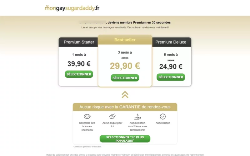 MonGaySugarDaddy.fr tarifs