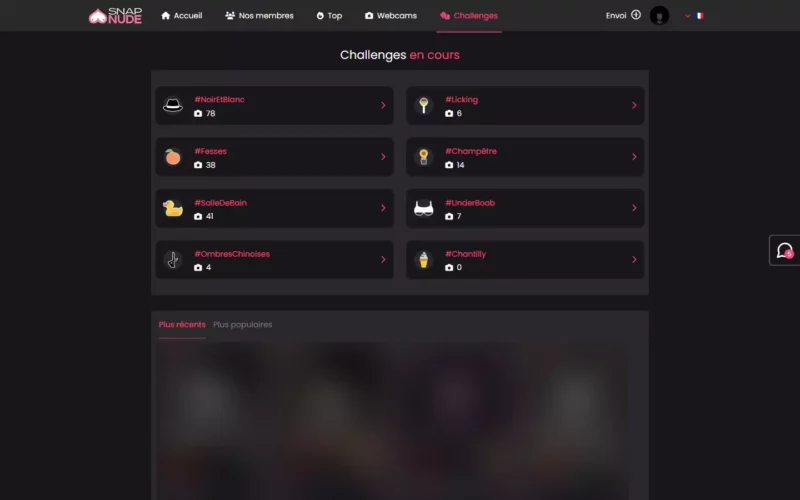 SnapNude.fr challenges