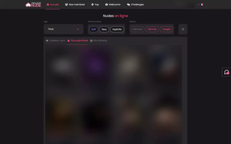 SnapNude.fr membres