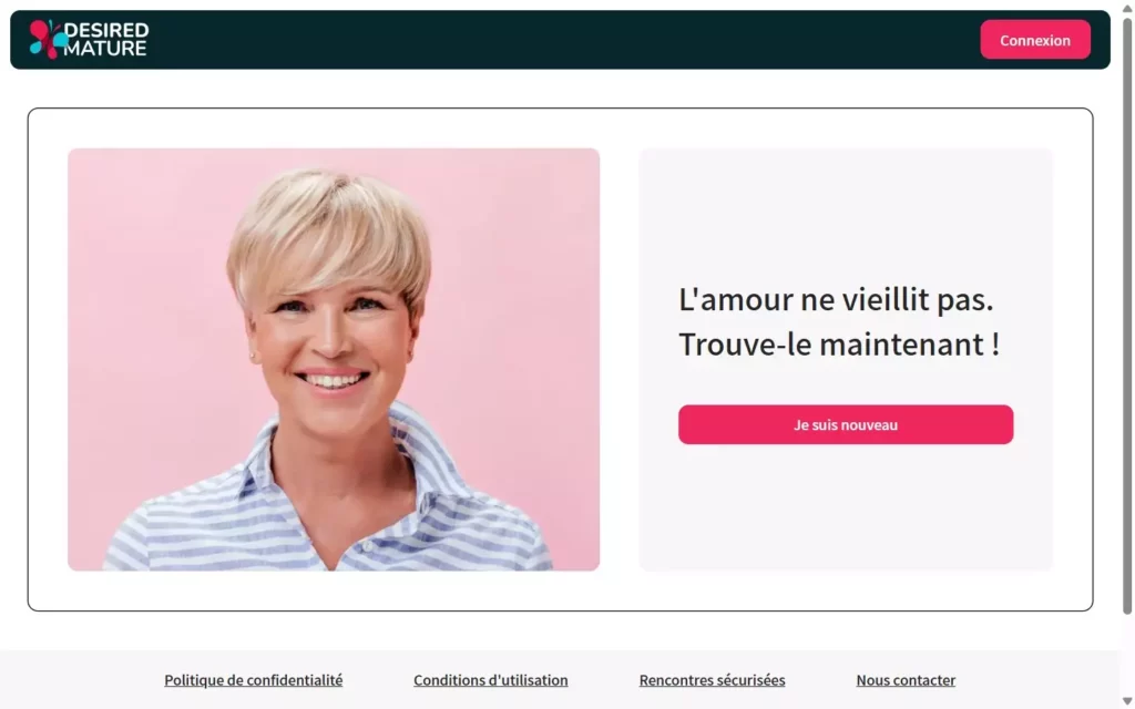 Évaluation DesiredMature.com page d’accueil
