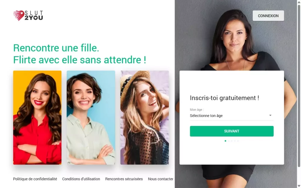 Evaluation Slut2You.com page d'accueil