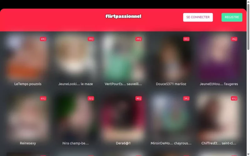 Evaluation FlirtPassionnel.com page d'accueil