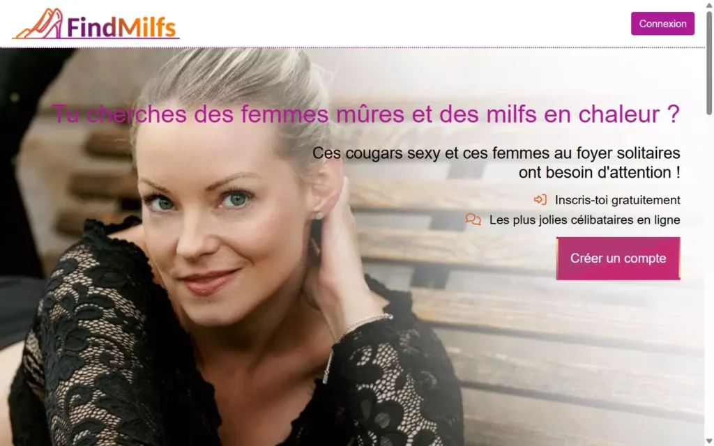 Evaluation FindMilfs.com page d'accueil